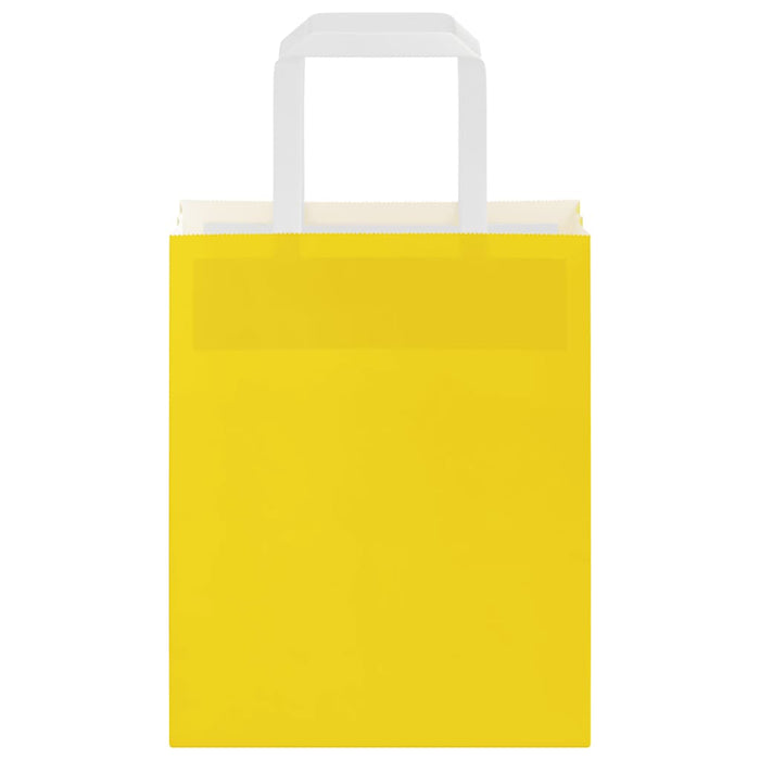 Sacchetti di Carta 50 pz con Manici Gialli 18x8x22 cm 4101992