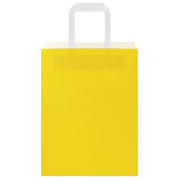 Sacchetti di Carta 50 pz con Manici Gialli 21x11x28 cm
