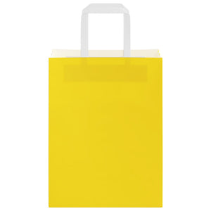 Sacchetti di Carta 50 pz con Manici Gialli 21x11x28 cm 4101993