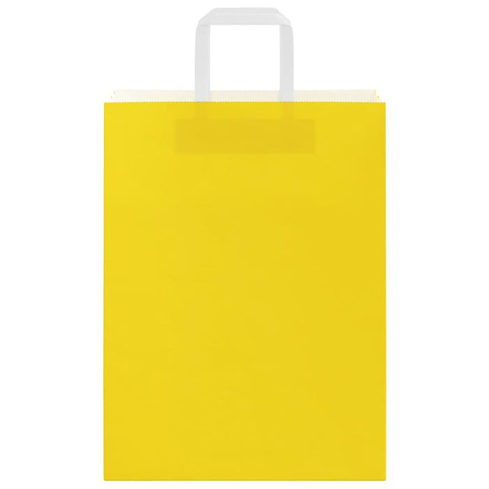 Sacchetti di Carta 50 pz con Manici Gialli 26x12x35 cm 4101996