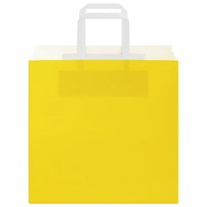 Sacchetti di Carta 50 pz con Manici Gialli 26x17x25 cm 4101997