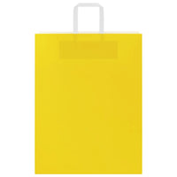 Sacchetti di Carta 50 pz con Manici Gialli 32x12x42 cm