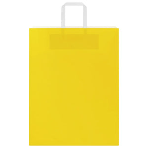Sacchetti di Carta 50 pz con Manici Gialli 32x12x42 cm 4101998