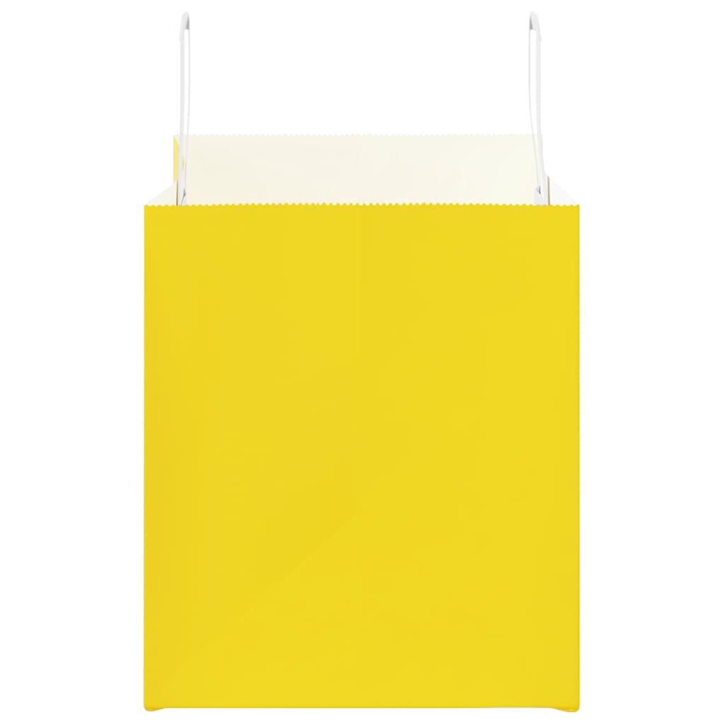 Sacchetti di Carta 50 pz con Manici Gialli 32x22x24 cm