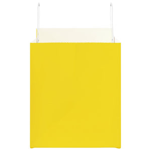 Sacchetti di Carta 50 pz con Manici Gialli 32x22x24 cm