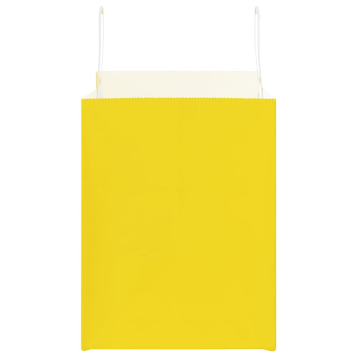 Sacchetti di Carta 50 pz con Manici Gialli 32x22x28 cm