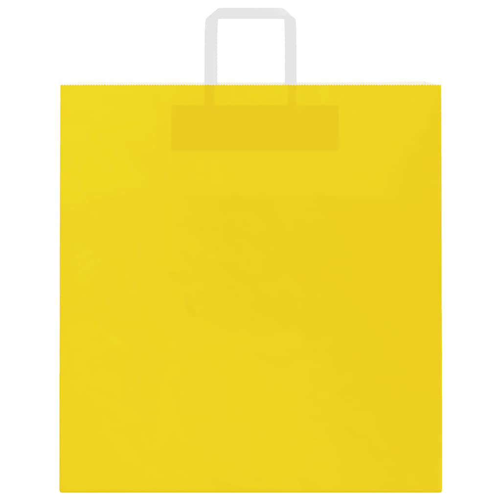 Sacchetti di Carta 50 pz con Manici Gialli 45x17x48 cm