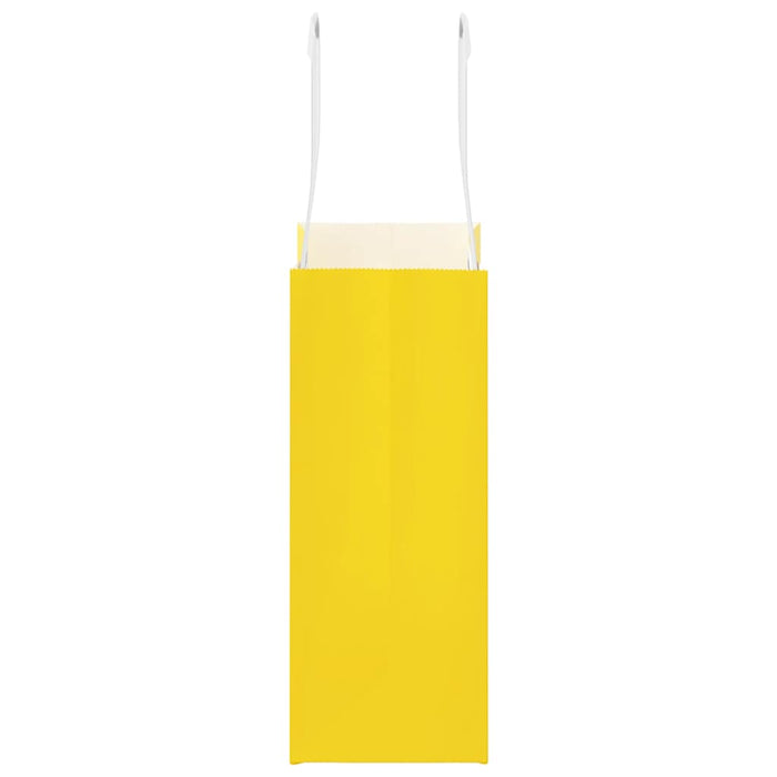 Sacchetti di Carta 250 pz con Manici Gialli 15x8x21 cm 4102005