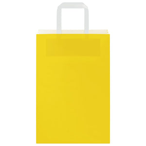 Sacchetti di Carta 250 pz con Manici Gialli 21x11x31 cm 4102008