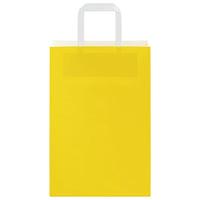 Sacchetti di Carta 250 pz con Manici Gialli 21x11x31 cm
