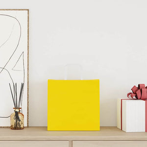 vidaXL Sacchetti di Carta 250 pz con Manici Gialli 26x17x25 cm