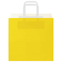 Sacchetti di Carta 250 pz con Manici Gialli 26x17x25 cm 4102011