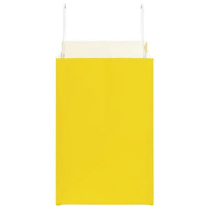 vidaXL Sacchetti di Carta 250 pz con Manici Gialli 26x17x25 cm