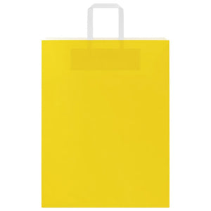 Sacchetti di Carta 250 pz con Manici Gialli 32x12x42 cm 4102012