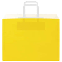 Sacchetti di Carta 250 pz con Manici Gialli 32x17x25 cm 4102013