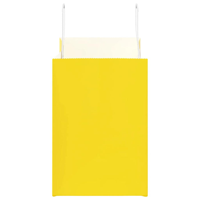 Sacchetti di Carta 250 pz con Manici Gialli 32x17x25 cm 4102013