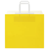 Sacchetti di Carta 250 pz con Manici Gialli 32x22x28 cm