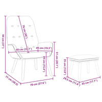 vidaXL Poltrona Relax con Poggiapiedi Rosso Vino in Tessuto