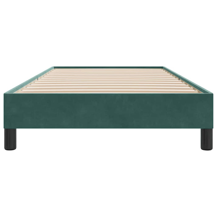 Giroletto a Molle senza Materasso Verde Scuro 80x210 cm Velluto 3315804