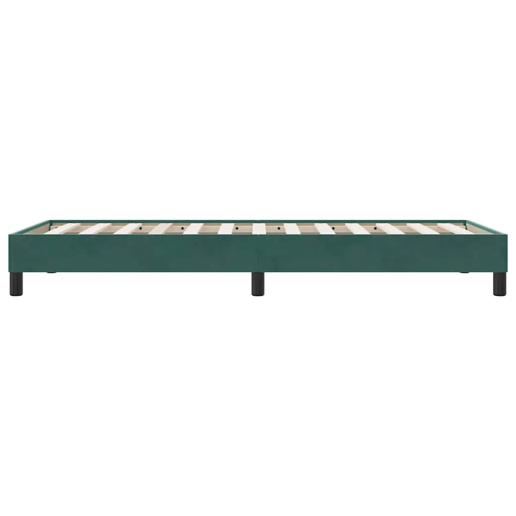 Giroletto a Molle senza Materasso Verde Scuro 80x210 cm Velluto 3315804