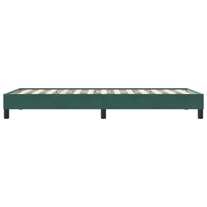 Giroletto a Molle senza Materasso Verde Scuro 80x210 cm Velluto 3315804