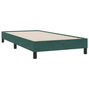 Giroletto a Molle senza Materasso Verde Scuro 80x210 cm Velluto 3315804