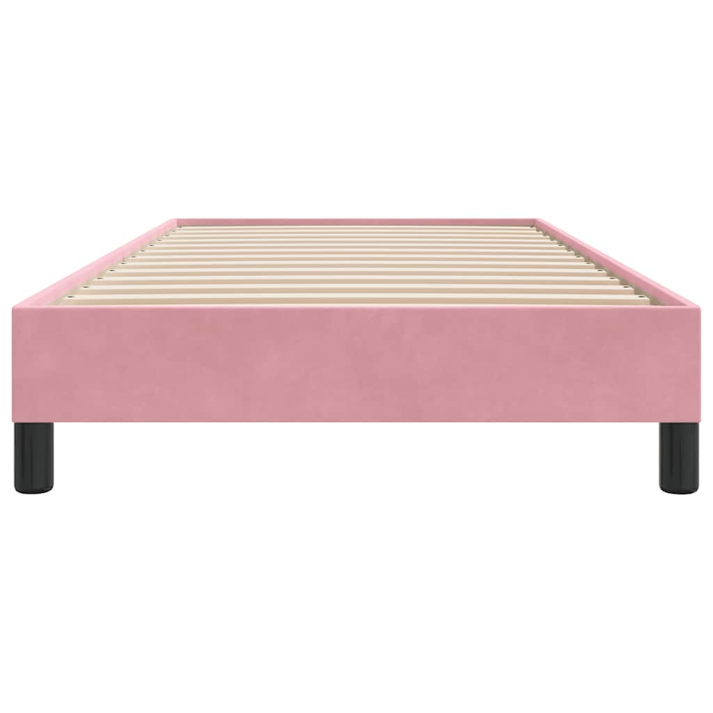 vidaXL Giroletto a Molle senza Materasso Rosa 80x210 cm Velluto