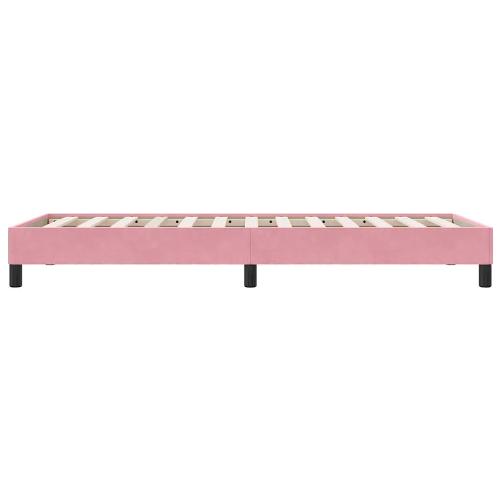 Giroletto a Molle senza Materasso Rosa 80x210 cm Velluto 3315806