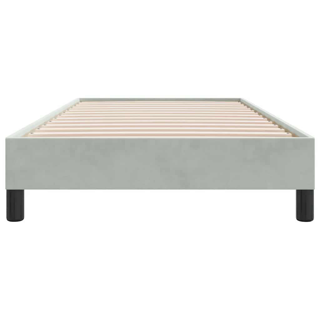 vidaXL Giroletto Molle senza Materasso Grigio Chiaro 90x210 cm Velluto