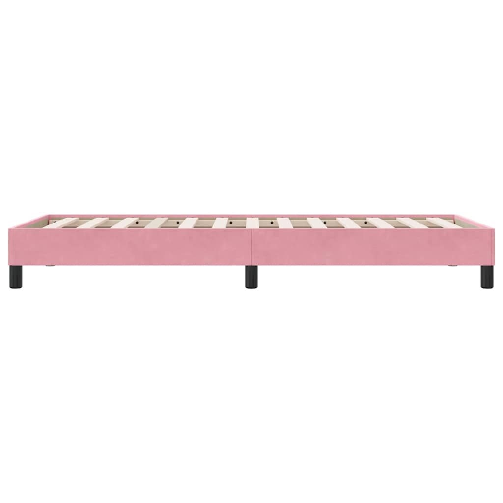Giroletto a Molle senza Materasso Rosa 90x210 cm in Velluto 3315812