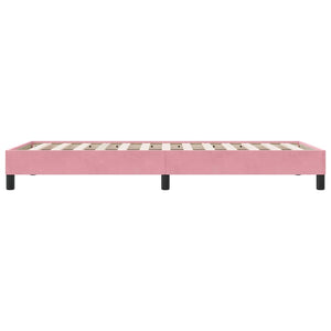 Giroletto a Molle senza Materasso Rosa 90x210 cm in Velluto 3315812
