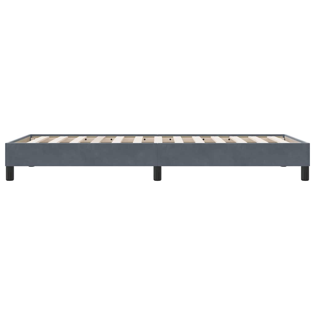 vidaXL Giroletto Molle senza Materasso Grigio Scuro 100x210 cm Velluto