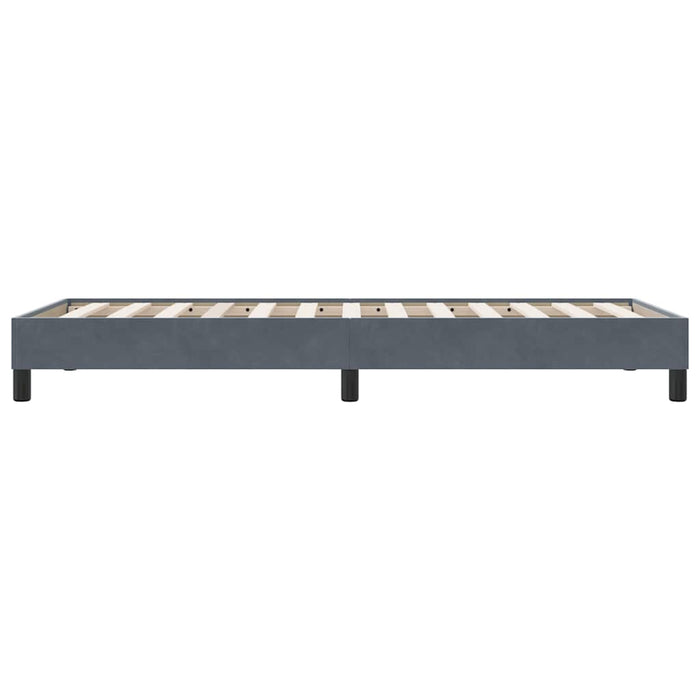 vidaXL Giroletto Molle senza Materasso Grigio Scuro 100x210 cm Velluto