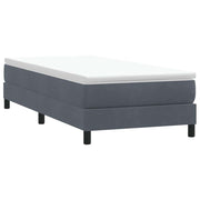 vidaXL Giroletto Molle senza Materasso Grigio Scuro 100x210 cm Velluto