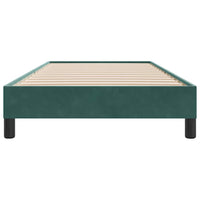 Giroletto a Molle senza Materasso Verde Scuro 100x210cm Velluto