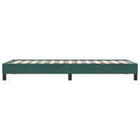 Giroletto a Molle senza Materasso Verde Scuro 100x210cm Velluto