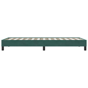 Giroletto a Molle senza Materasso Verde Scuro 100x210cm Velluto