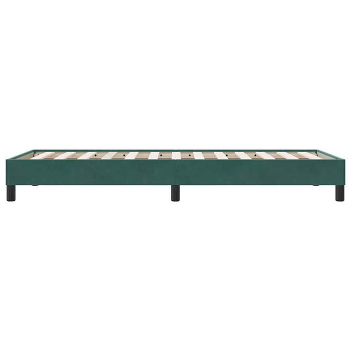 Giroletto a Molle senza Materasso Verde Scuro 100x210cm Velluto
