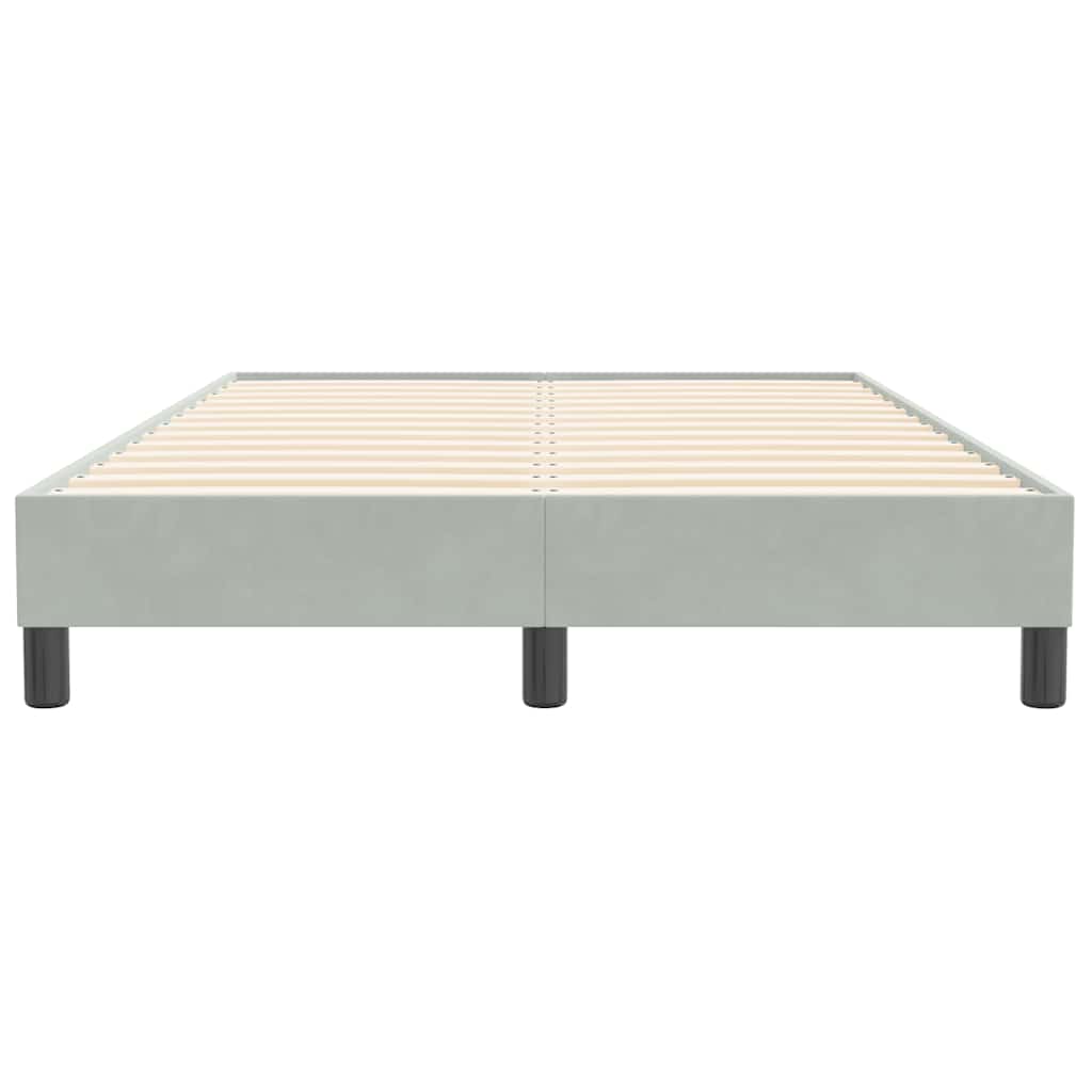 vidaXL Giroletto Molle senza Materasso Grigio Chiaro 120x210cm Velluto