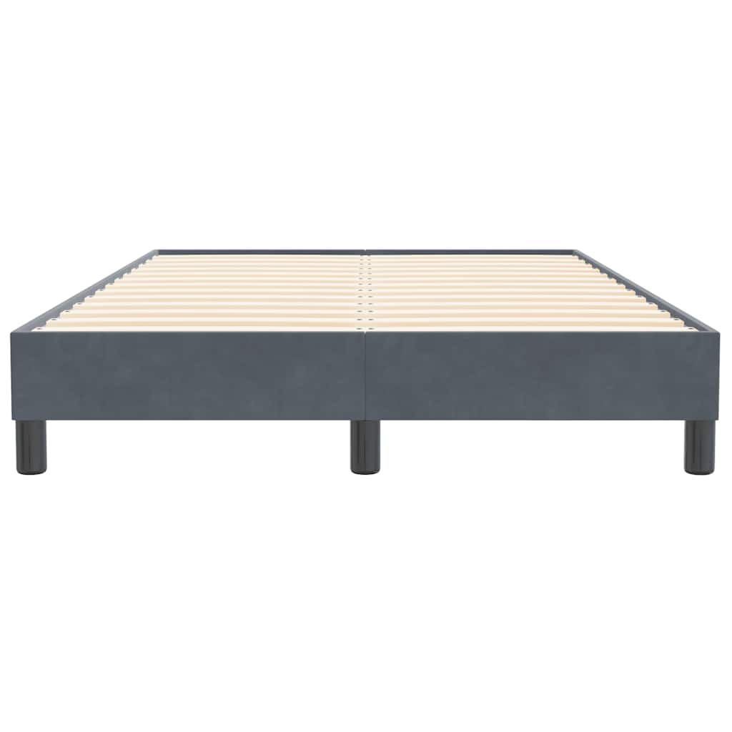 Giroletto Molle senza Materasso Grigio Scuro 120x210 cm Velluto