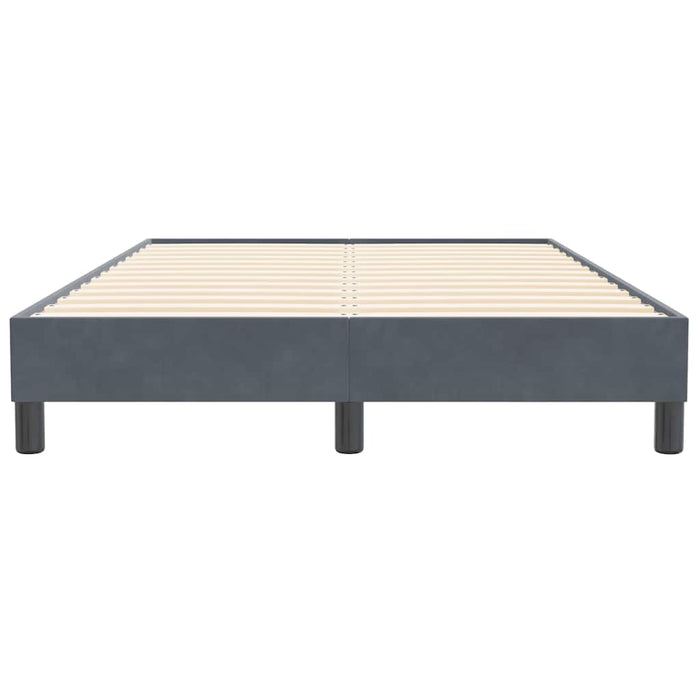 Giroletto Molle senza Materasso Grigio Scuro 120x210 cm Velluto