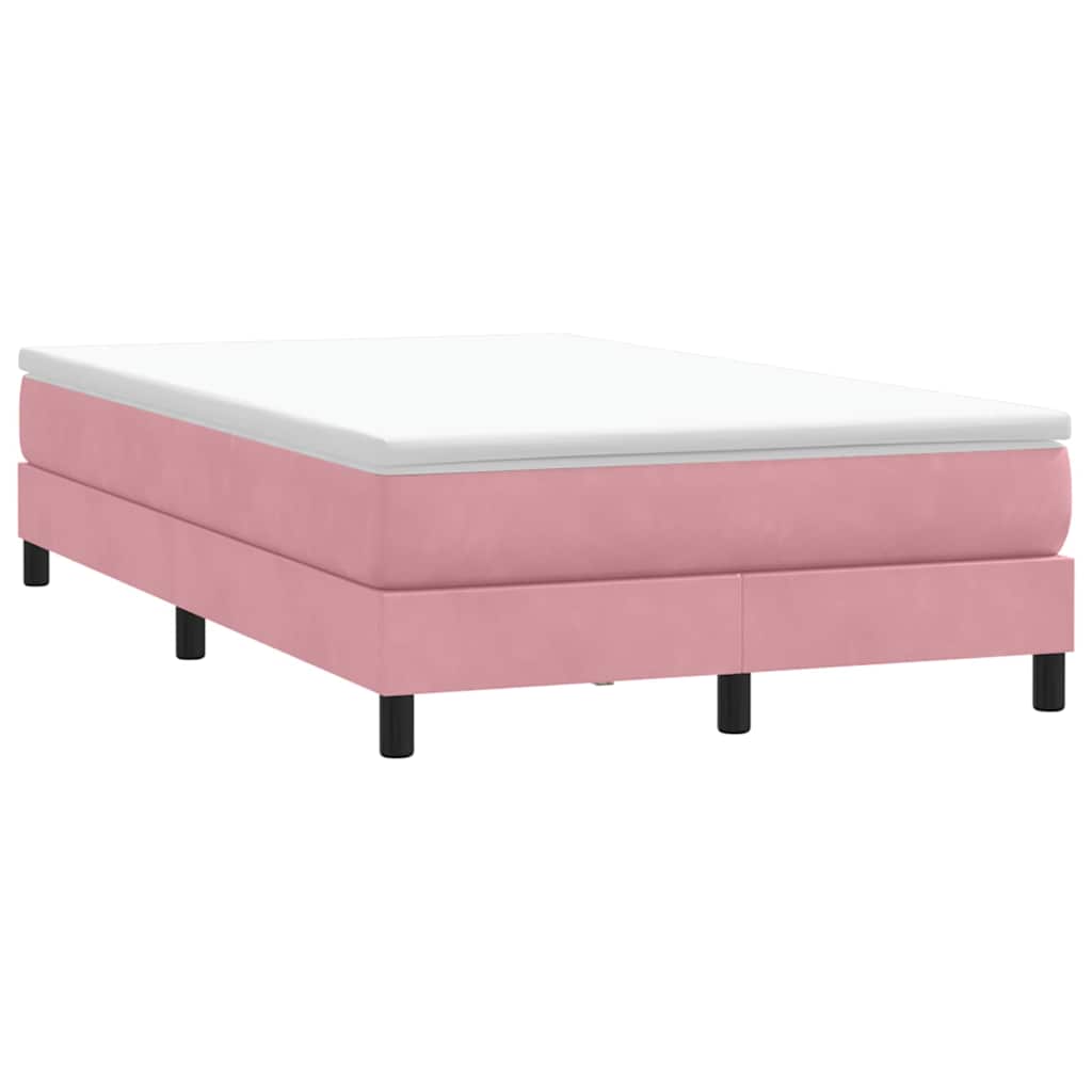 vidaXL Giroletto a Molle senza Materasso Rosa 120x210 cm in Velluto