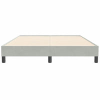 vidaXL Giroletto Molle senza Materasso Grigio Chiaro 140x210cm Velluto