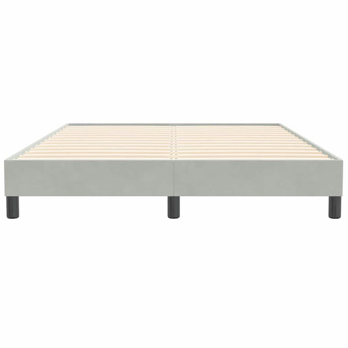 vidaXL Giroletto Molle senza Materasso Grigio Chiaro 140x210cm Velluto