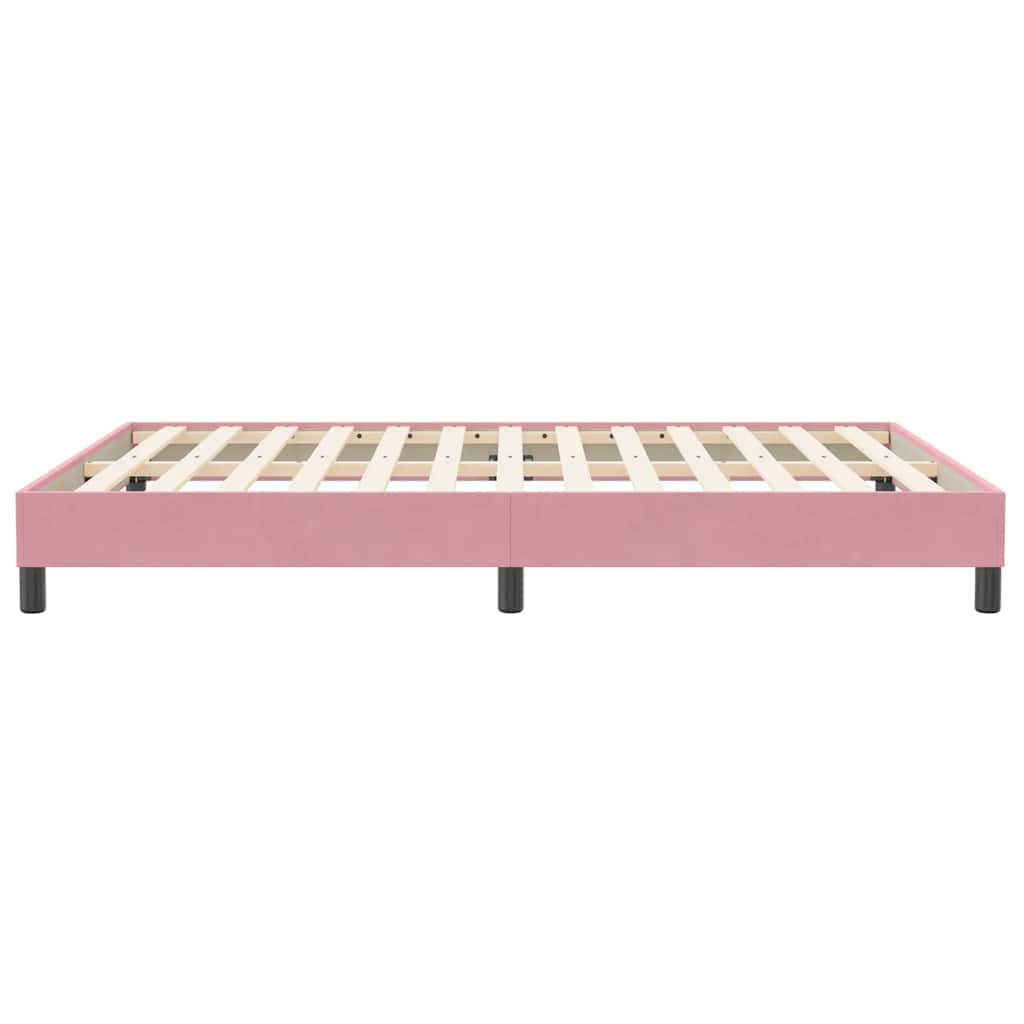 vidaXL Giroletto a Molle senza Materasso Rosa 140x210 cm in Velluto