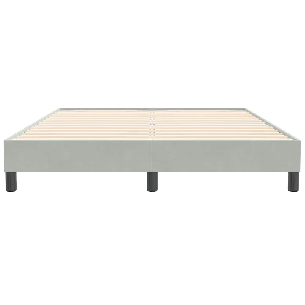vidaXL Giroletto Molle senza Materasso Grigio Chiaro 160x210cm Velluto