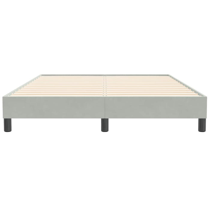 vidaXL Giroletto Molle senza Materasso Grigio Chiaro 160x210cm Velluto