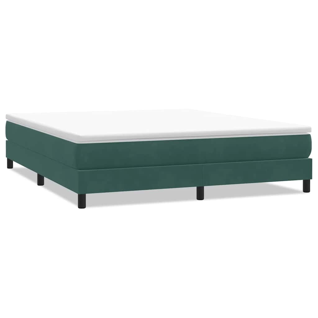 Giroletto a Molle senza Materasso-Struttura Letto Verde Scuro 180x210cm Velluto