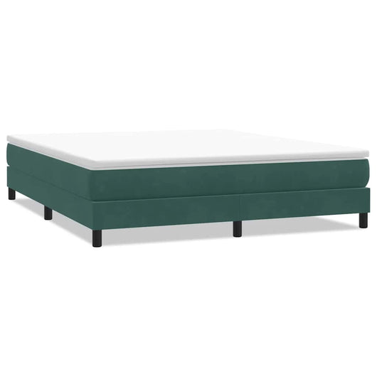 Giroletto a Molle senza Materasso-Struttura Letto Verde Scuro 180x210cm Velluto