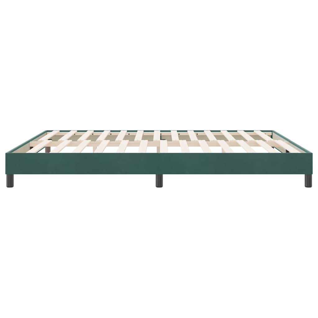 Giroletto a Molle senza Materasso-Struttura Letto Verde Scuro 180x210cm Velluto